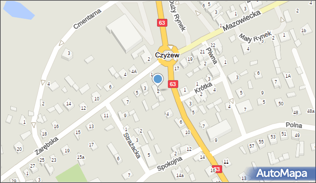 Czyżew, Nurska, 2, mapa Czyżew