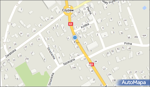 Czyżew, Nurska, 6a, mapa Czyżew