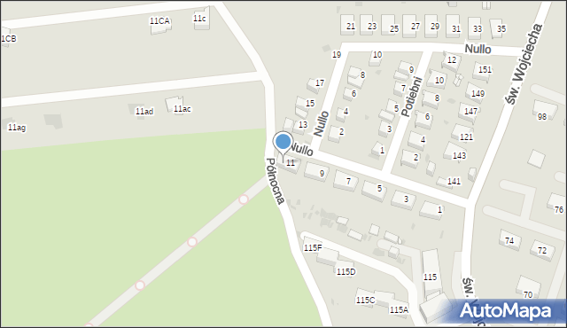 Jaworzno, Nullo Francesco, płk., 11/3, mapa Jaworzno