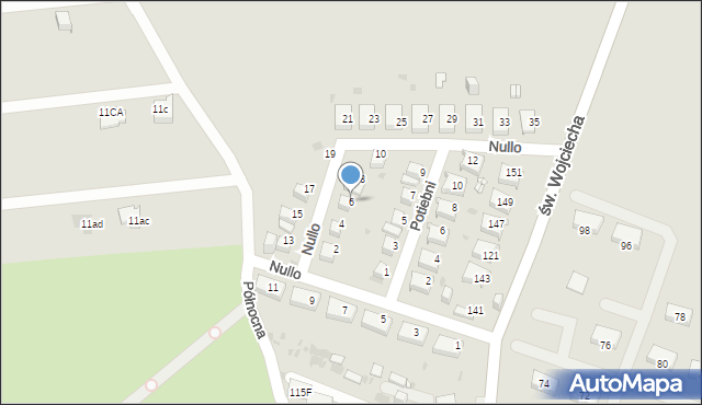 Jaworzno, Nullo Francesco, płk., 6, mapa Jaworzno