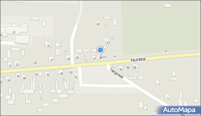 Kosów Lacki, Nurska, 39, mapa Kosów Lacki