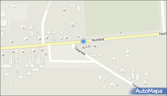 Kosów Lacki, Nurska, 54, mapa Kosów Lacki