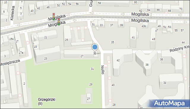 Kraków, Nullo Francesco, płk., 33, mapa Krakowa