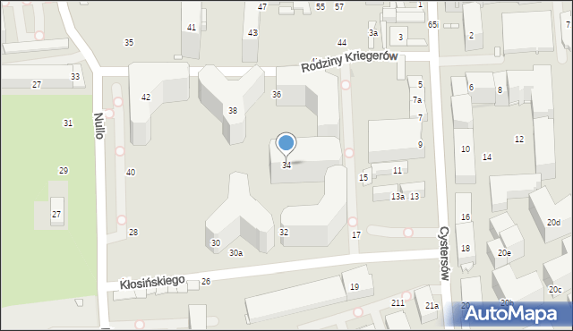 Kraków, Nullo Francesco, płk., 34, mapa Krakowa