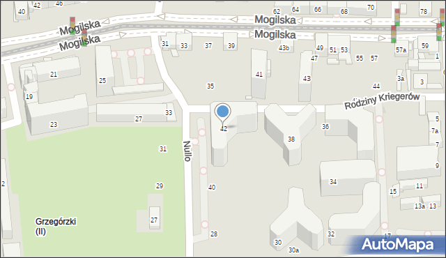Kraków, Nullo Francesco, płk., 42, mapa Krakowa
