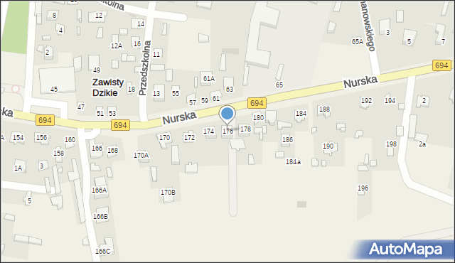 Małkinia Górna, Nurska, 176, mapa Małkinia Górna