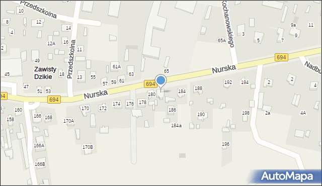 Małkinia Górna, Nurska, 182, mapa Małkinia Górna