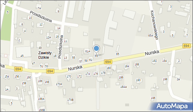 Małkinia Górna, Nurska, 63, mapa Małkinia Górna