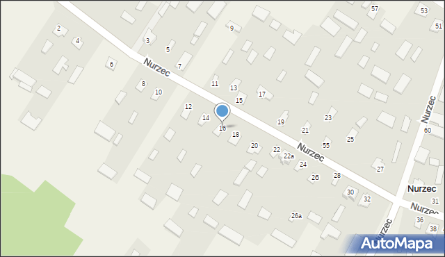 Nurzec, Nurzec, 16a, mapa Nurzec