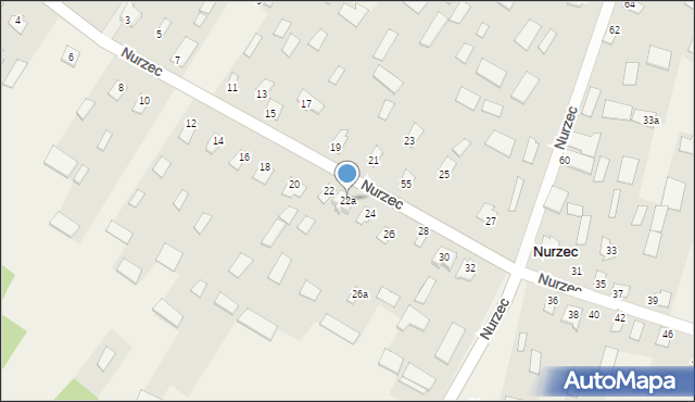 Nurzec, Nurzec, 22a, mapa Nurzec