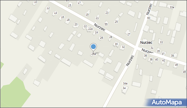 Nurzec, Nurzec, 26a, mapa Nurzec