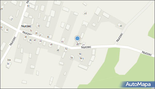 Nurzec, Nurzec, 45, mapa Nurzec