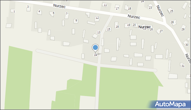 Nurzec, Nurzec, 14, mapa Nurzec