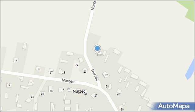 Nurzec, Nurzec, 23A, mapa Nurzec