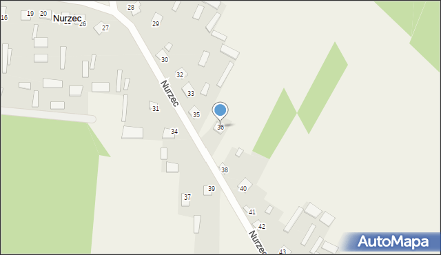 Nurzec, Nurzec, 36, mapa Nurzec