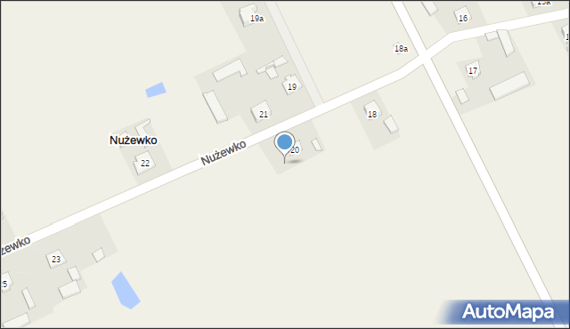 Nużewko, Nużewko, 20a, mapa Nużewko