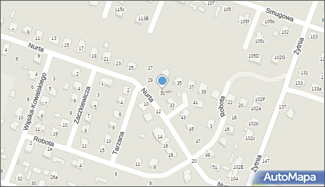 Starachowice, Nurta, mjr., 31, mapa Starachowic