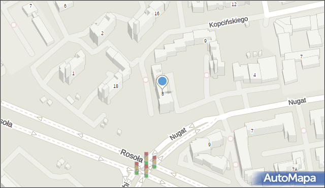 Warszawa, Nugat, 8, mapa Warszawy