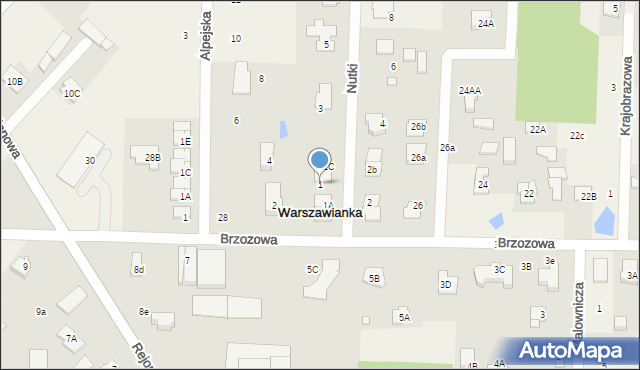 Warszawianka, Nutki, 1, mapa Warszawianka
