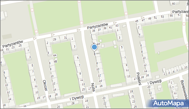 Wrocław, Nulla Franciszka, płk., 6, mapa Wrocławia