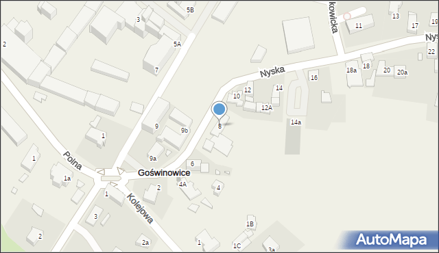 Goświnowice, Nyska, 8, mapa Goświnowice