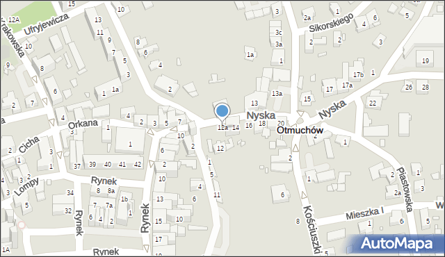 Otmuchów, Nyska, 12a, mapa Otmuchów