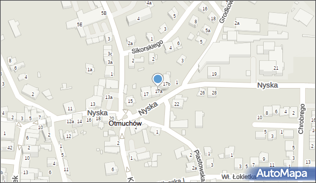 Otmuchów, Nyska, 17a, mapa Otmuchów