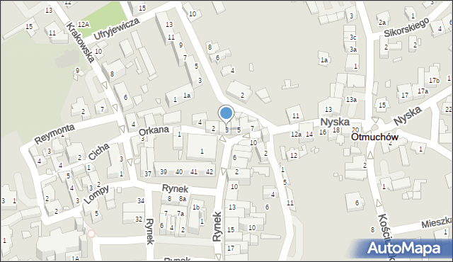 Otmuchów, Nyska, 3, mapa Otmuchów