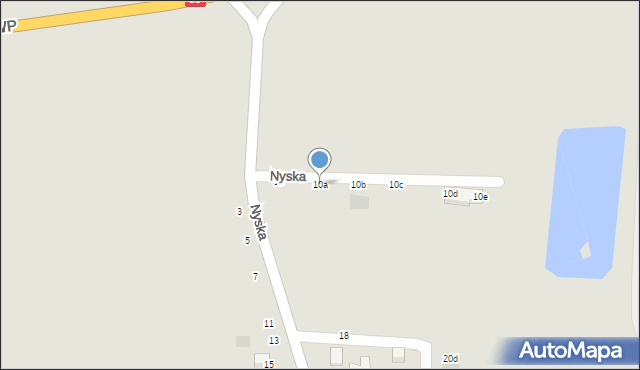 Strzelin, Nyska, 10a, mapa Strzelin