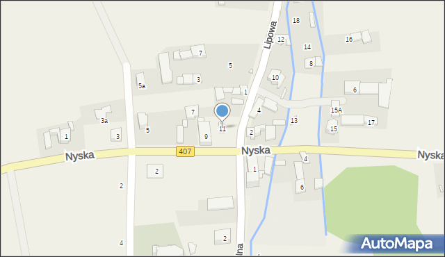 Włodary, Nyska, 11, mapa Włodary