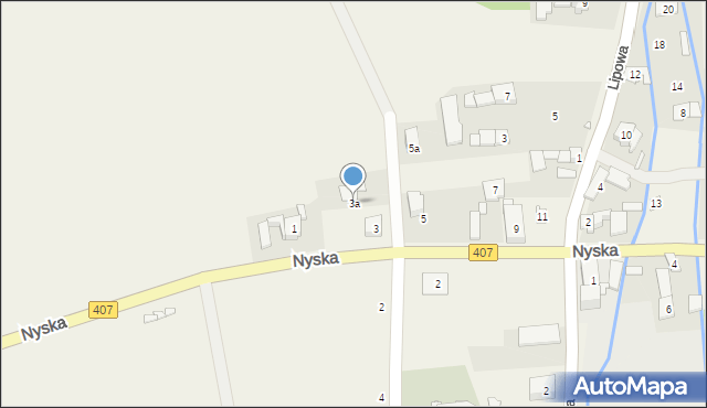 Włodary, Nyska, 3a, mapa Włodary