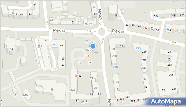 Wrocław, Nyska, 71, mapa Wrocławia