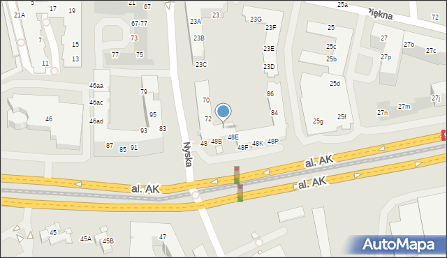 Wrocław, Nyska, 76, mapa Wrocławia