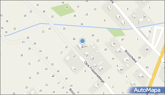 Brzozówka, o. Józefa Frassinettiego, 24, mapa Brzozówka