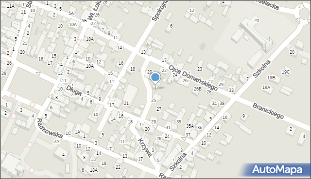 Chęciny, o. Czesława Domańskiego, 20b, mapa Chęciny