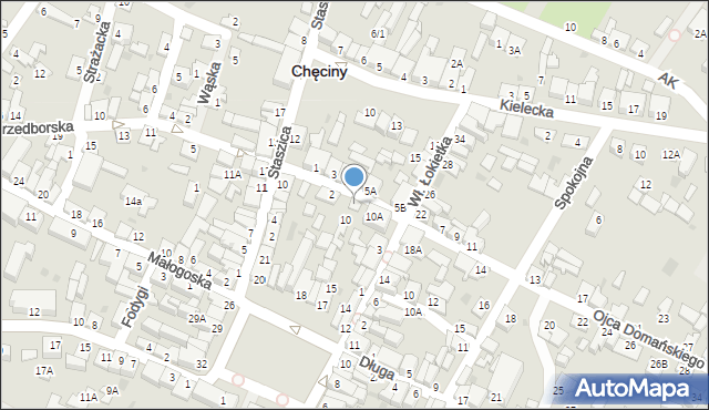 Chęciny, o. Czesława Domańskiego, 8, mapa Chęciny