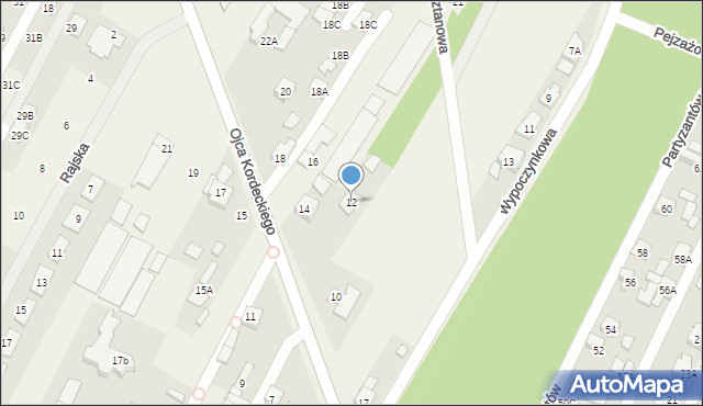 Chotomów, o. Augustyna Kordeckiego, 12, mapa Chotomów