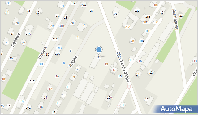 Chotomów, o. Augustyna Kordeckiego, 21, mapa Chotomów