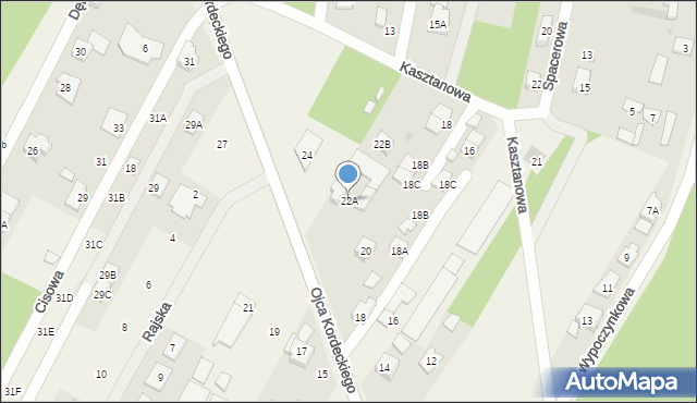 Chotomów, o. Augustyna Kordeckiego, 22A, mapa Chotomów