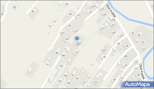 Głowienka, o. Anzelma Kubita, 119, mapa Głowienka