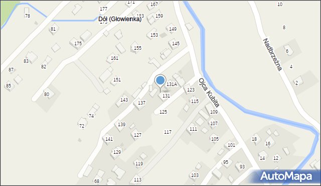 Głowienka, o. Anzelma Kubita, 135, mapa Głowienka