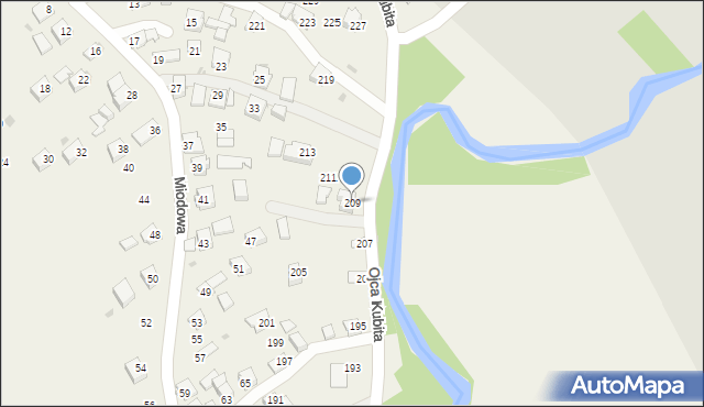 Głowienka, o. Anzelma Kubita, 209, mapa Głowienka