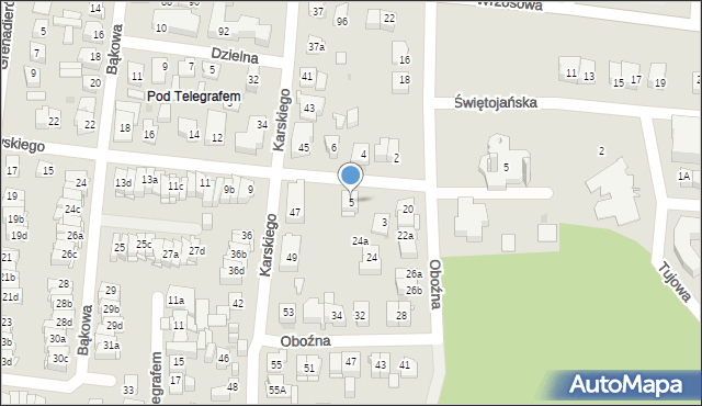 Kielce, o. Kolumbina Tomaszewskiego, 5, mapa Kielc
