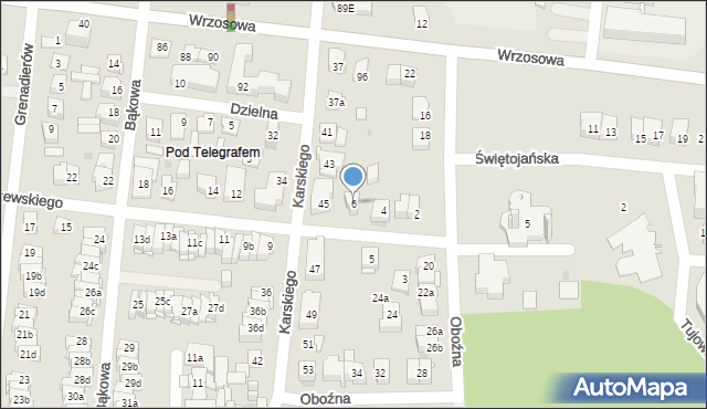 Kielce, o. Kolumbina Tomaszewskiego, 6, mapa Kielc