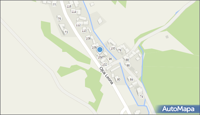 Krośnica, o. Leona, 104, mapa Krośnica