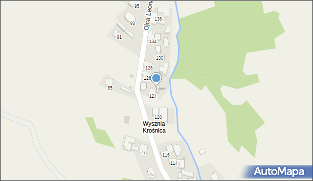 Krośnica, o. Leona, 124A, mapa Krośnica