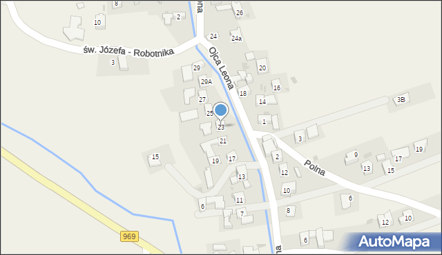 Krośnica, o. Leona, 23, mapa Krośnica