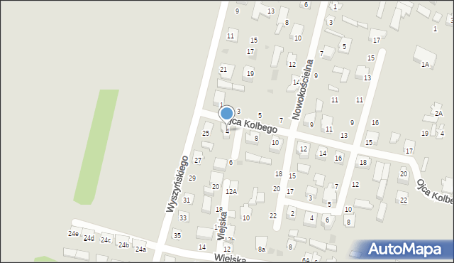 Mońki, o. Maksymiliana Marii Kolbego, 4, mapa Mońki