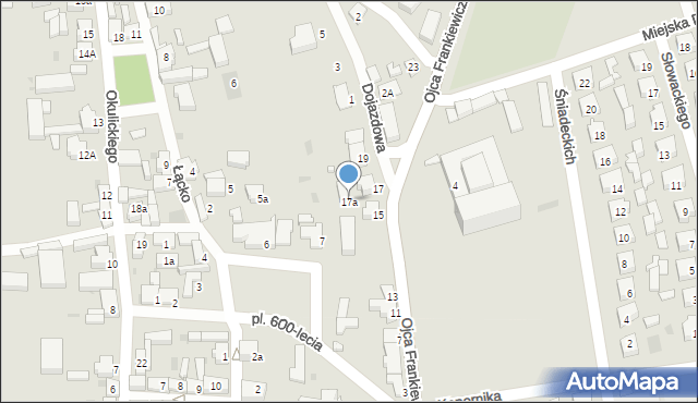 Osieczna, o. Edwarda Frankiewicza, 17a, mapa Osieczna