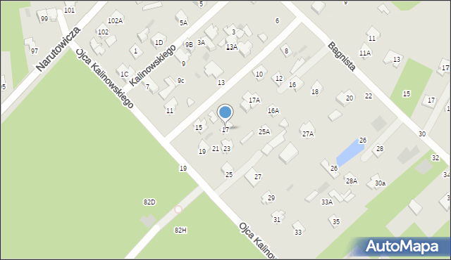 Otwock, o. Rafała Kalinowskiego, 17, mapa Otwock